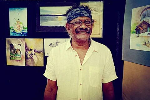 Sreeprakash at the art exhibition