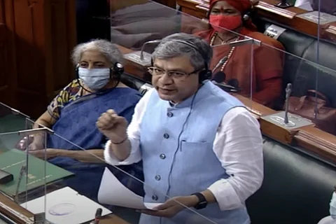 Union IT Minister Ashwini Vaishnaw speaking on the Pegasus spyware report in the Lok Sabha
