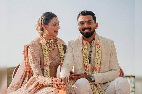 Athiya Shetty and KL Rahul during their wedding