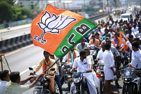 BJP supporters in Tamil Nadu