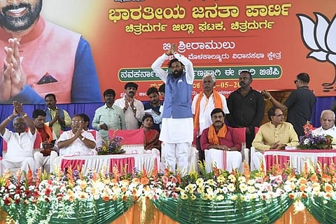 Karnataka polls: BJP MP Sreeramulu files nomination to contest from Molakamuru