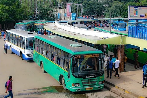 File photo of BMTC buses in Bengaluru