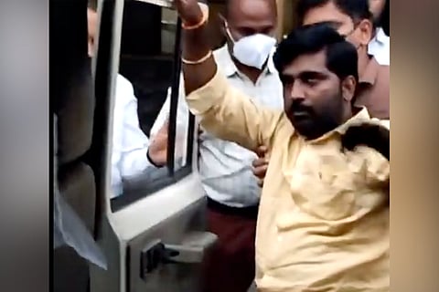 B Vengala Rao being arrested by CID