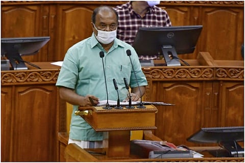 Kerala Finance Minister KN Balagopal presenting his maiden budget in the Assembly