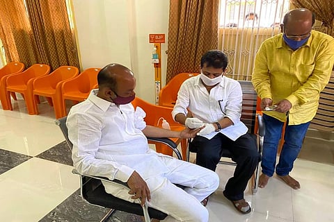 BJP Telangana state president Bandi Sanjay being attended by team of doctors