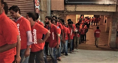 Seen image of Zomato delivery execs outside a restaurant? It’s from Hyderabad