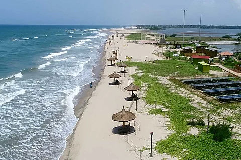 Top view of a coastline