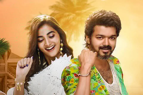 Vijay and Pooja Hegde in a look from 'Beast'