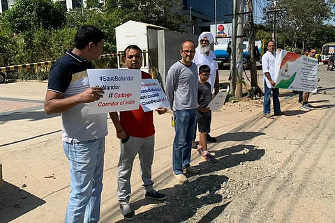 'Save Bellandur': Bengaluru residents form human chain to protest civic apathy