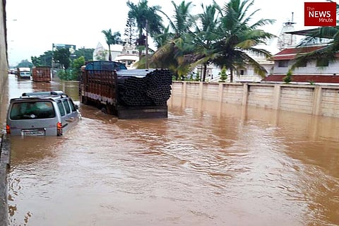 Heavy rain in Karnataka wreaks havoc: Two dead, homes and roads flooded