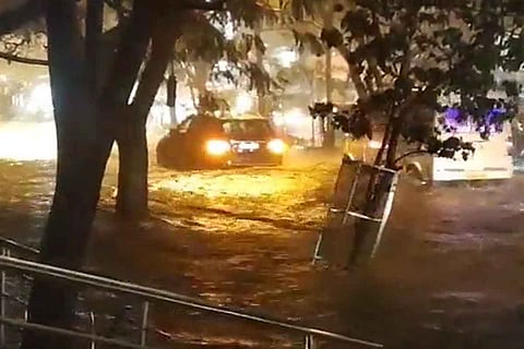 Car stranded after water caused it to stop