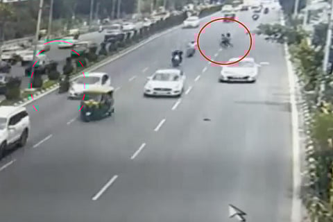 Screengrab from the CCTV footage of the accident
