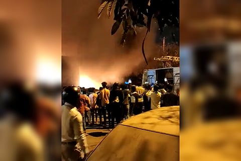 The fire that broke out in Bengaluru’s Kasturinagar