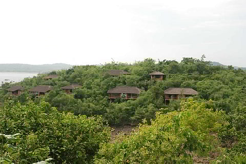 Cottages at resort in Bhadra Wildlife Sanctuary