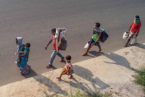 Migrant workers in Bhubaneswar