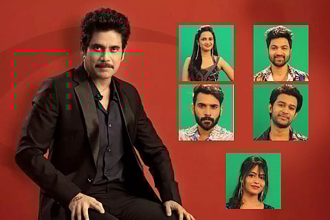Bigg Boss host Nagarjuna and contestants