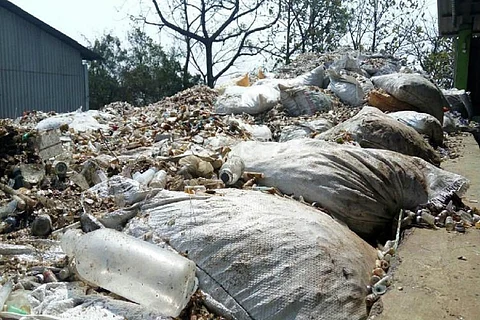 Heap of biomedical waste at IMA plant-INAGE-in Kerala's Palakkad