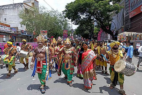 A scene from Bonalu procession