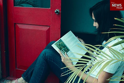 Woman reading a book