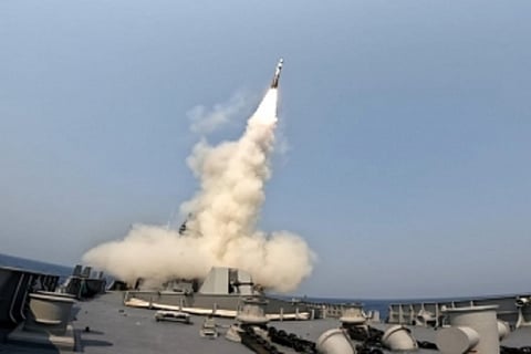 Navy successfully test-fires BrahMos missile from warship