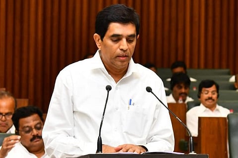 Finance Minister Buggana Rajendranath in Assembly