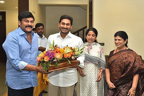 Actor Chiranjeevi meets Andhra CM Jagan, invites him to watch ‘Sye Raa’
