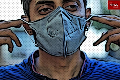 A representative image of a man wearing a mask