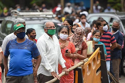 Representative image of people wearing masks