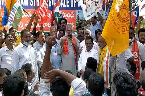 Protests at the Vizag steel plant