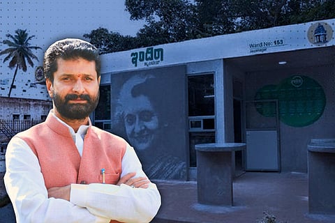 Curout of CT Ravi over an edited photo of Indira Canteen