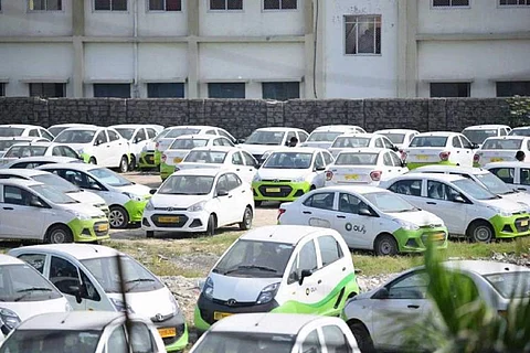 Representative picture of Ola cabs parked
