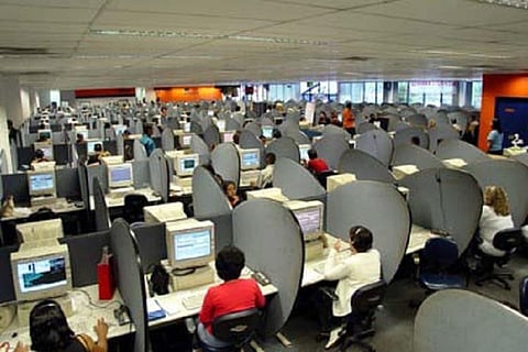 File photo of a call centre