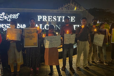 Bengaluru activists hold vigil for STP workers who died, allege cops diluted charges