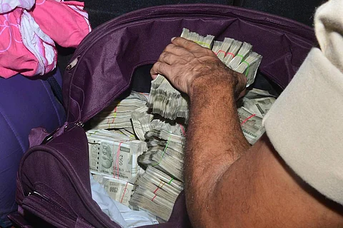 Cash being carried in a bag seized: Rs 4.76 crore cash seized from bus passengers in Andhra