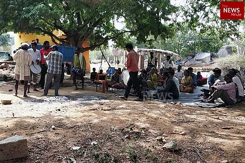 Dalits protest in Karnataka over caste discrimination in constructing house