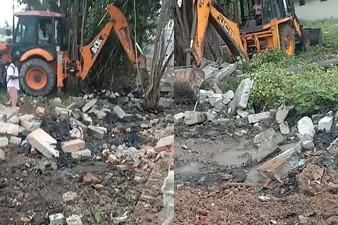 Demolished caste wall in Thirvuallur district