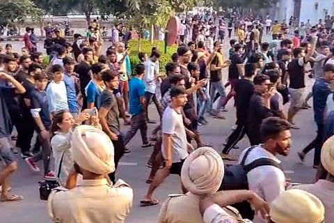 Protests at the Chandigarh University