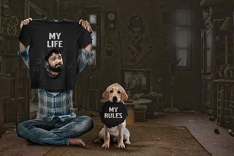 Rakshit Shetty in 777 Charlie poster