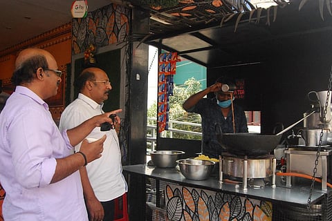 A tea shop in Kerala
