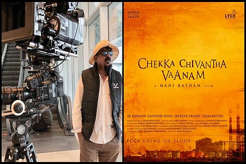 Santosh Sivan shares pictures from the sets of 'Chekka Chivantha Vaanam'