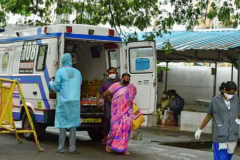 Chennai COVID-19 ambulance and patients