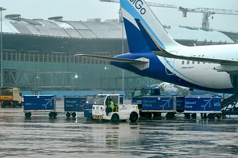 Chennai domestic airport after heavy rains on November 8 2021