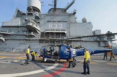 Indian Navy's Chetak chopper crashes at Tamil Nadu's INS Rajali base, crew safe