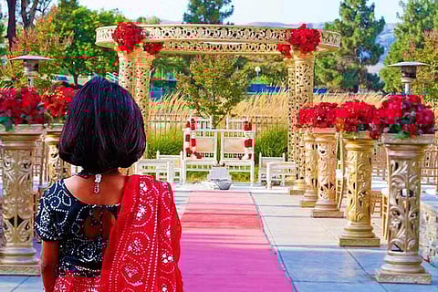 Representative image of a girl at a wedding hall