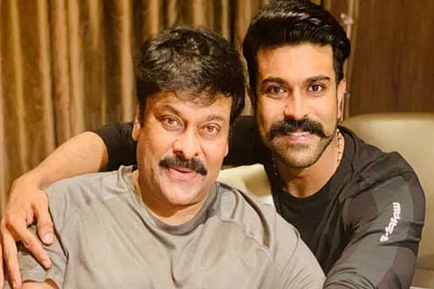 Father and son, Chiranjeevi and Ram Charan