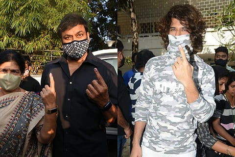 Tollywood celebs vote in GHMC polls