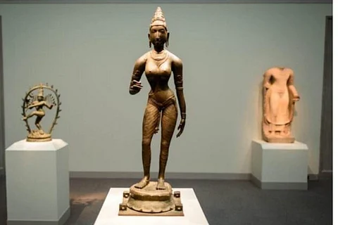 Chola queen Sembiyan displayed at Freer Gallery of Art in Washington