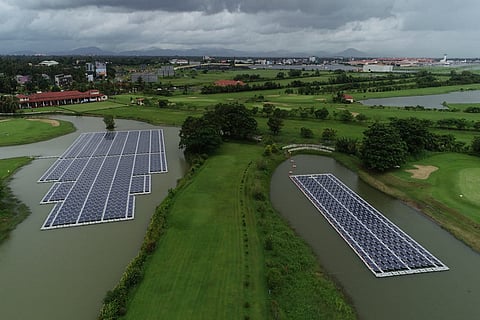 Floating solar power panels at Cochin Airport