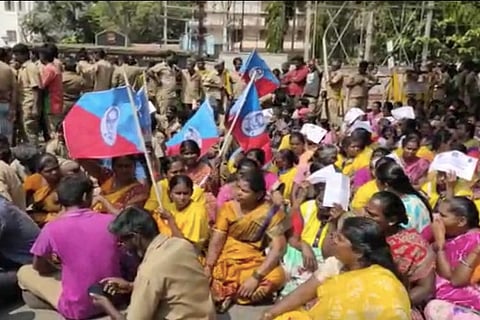 Conservancy workers protest in Coimbatore over alleged irregularities in recruitment