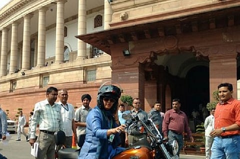 Women’s Day: Bihar MP rides to Parliament in style on her Harley-Davidson